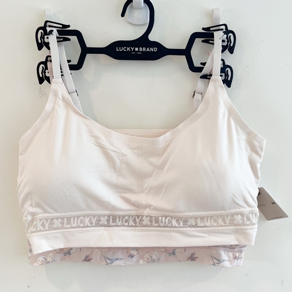 NWT Lucky Brand 2-Pack Logo Seamless Wire-free Bralettes Size XL - Picture 3 of 13